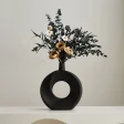 Kf S73180e2ebbb245d2bc70a142d1afedb3i Nordic Style Ceramic Donut Vase Modern Home Decoration Elegant Flower Container Simple Office Livingroom Ornaments Table