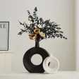 Kf Sdd7c59d0f56d45608cbc032495a6e102x Nordic Style Ceramic Donut Vase Modern Home Decoration Elegant Flower Container Simple Office Livingroom Ornaments Table