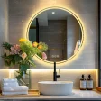 Kf Sc2dcf67bc3ac441b80107b05b8985a1eo Bathroom Mirror With Led Lights Circle Backlit Illuminated Wall Mounted Lighted Mirror Anti Fog 3 Colors