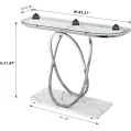 Kf S78fd3671286f4314a1f4dbf2724d7200u Bedside Tables Chrome Glass Sofa Table For Living Room Glass Entrance Table With Oval Frames And