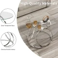 Kf S9d7fd5f435e446cb8951bac087d738afx Round Coffee Table Modern Silver Coffee Table Living Room Table With Ring Shaped Frames Glass Coffee