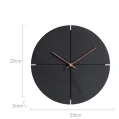 Kf Scd871fae9e2a4d37a18962b9c04dae1ew Hot Sale Scandinavian Minimalist Wooden Wall Clock Living Room Personality Home Watch Silent Wall Clock Home