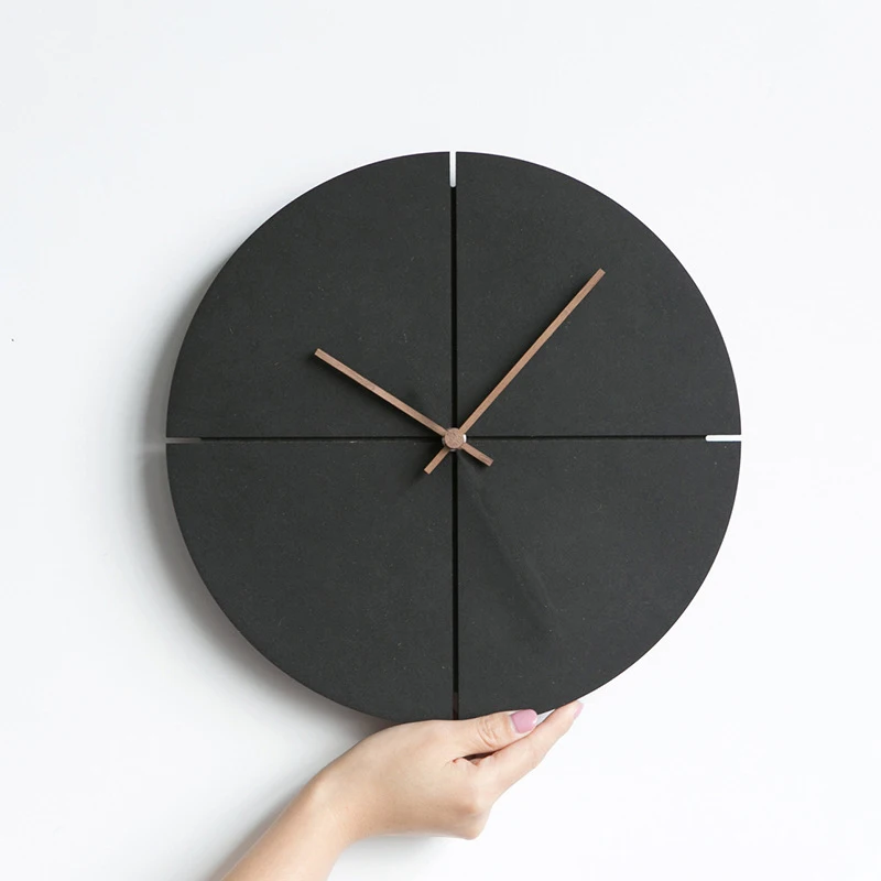 Kf Se6851902139240539b792f8ddbc96901t Hot Sale Scandinavian Minimalist Wooden Wall Clock Living Room Personality Home Watch Silent Wall Clock Home