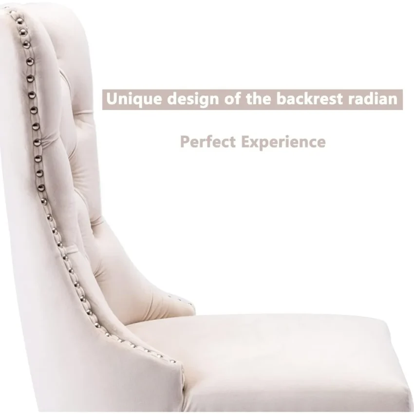 Kf S8ab3fa3f527b48ba8fa93f0483c2dafcv Tufted Dining Chairs Set Of 6 Nailhead Back And Ring Pull Trim Solid Wood Dining Chairs