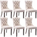 Kf S127b7396d06e4241879a698249245057y Tufted Dining Chairs Set Of 6 Nailhead Back And Ring Pull Trim Solid Wood Dining Chairs