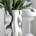 Kf Secd784bf533f469697cf6e1f9ec771963 Luxury Stainless Steel Flowers Vase Home Decoration Silver Designer Vase Room Decor High End Accessories Table