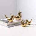 Kf S4335a40a224b402ab0e76780914b5753f 1pcs Bird Figurine Nordic Ceramic Gold Color Animal Statue Jewelry Home Decoration Living Room Table Sculptural