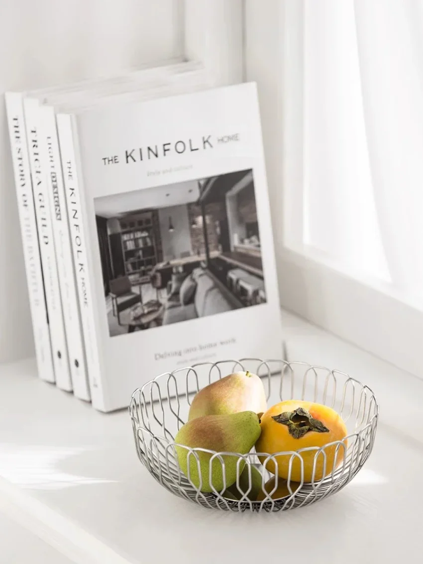 Kf Sa0b00cf9b0244db79a6760162ea68781b Nordic Modern Stainless Steel Fruit Vegetable Basket Bread Baskets For Kitchen Restaurant Hotel Coffee Table Home