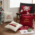 Kf Sdd6038d24ad1432b8f0b6986f2f39e07c Christmas Letter Pillow Cover Gold Letter Embroidery Holly Jolly Snowflake New Yew Soft Home Decoration Cushion