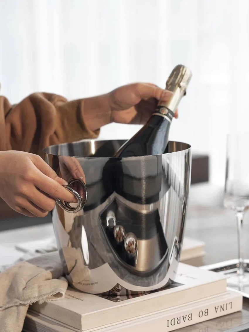 Kf S54e0d396faec424a8869253983c620e9d Stainless Steel Ice Bucket Beer Cooler Whiskey Household Wine Set For Champagne Whisky Men Gifts Beer