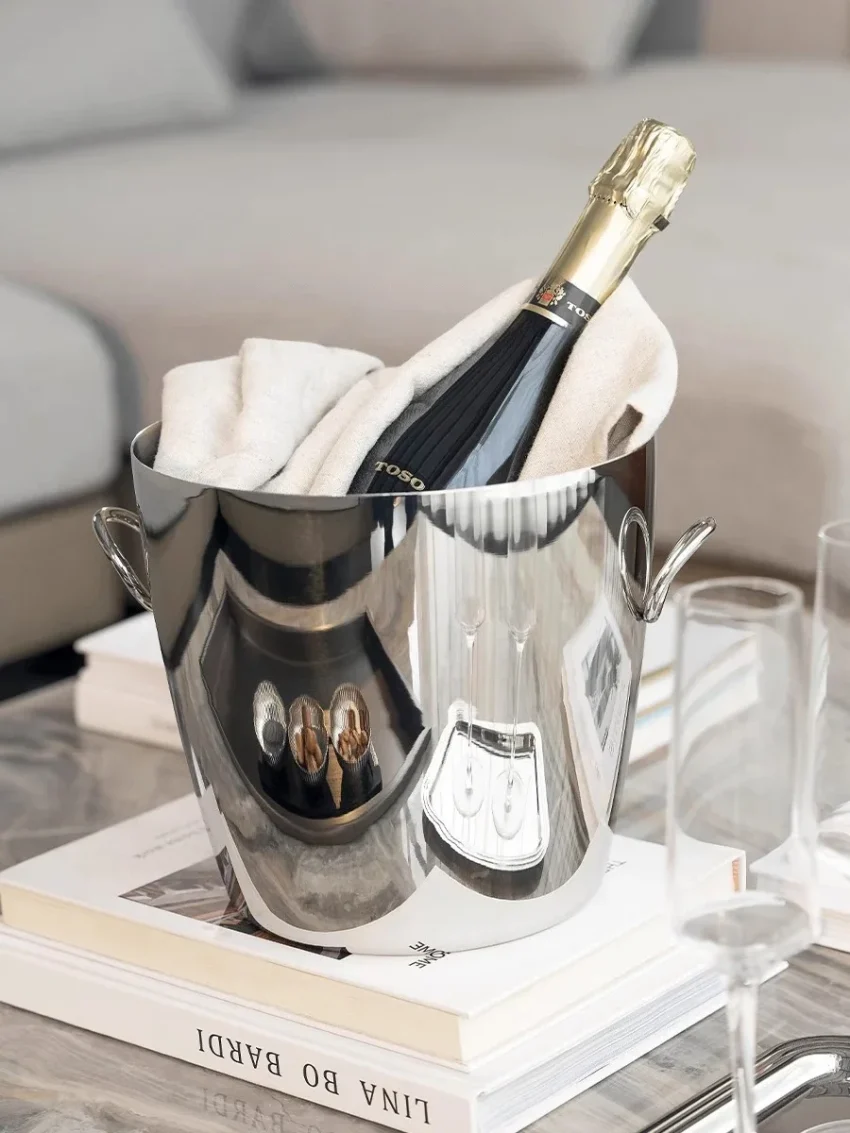 Kf S962ab4280138452f92817e7537987465p Stainless Steel Ice Bucket Beer Cooler Whiskey Household Wine Set For Champagne Whisky Men Gifts Beer
