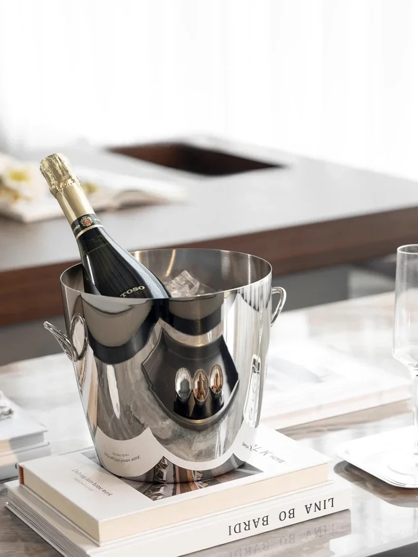 Kf S90e16fdfe8324295a3bc82b2e58f2b96m Stainless Steel Ice Bucket Beer Cooler Whiskey Household Wine Set For Champagne Whisky Men Gifts Beer