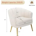 Kf S680af403d2ba463aaf5944eec60e05eek Andeworld Velvet Accent Chair Upholstered Modern Single Sofa Side Chair Comfy Barrel Club Living Room Armchair