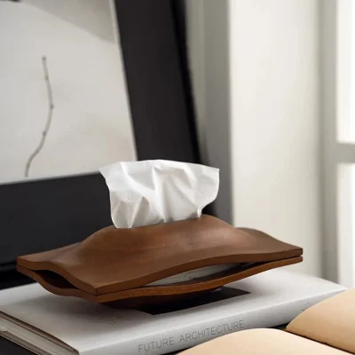 Kf Ab50fb82947274e74bc1e59bac3e90ae07 Walnut Wood Tissue Boxes Cover Tissue Holder Napkin Case For Home Decoration Hotel Restaurant Light Luxury