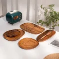 Kf S324acedaeaf24ef8b0668bce0eff81b21 Solid Wood Dinner Plates Irregular Oval Serving Tray Fruit Dishes Dry Fruit Sushi Tea Tray Bread