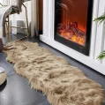 Kf Scd67142e0b47473da419c9b41437814ar 1 Faux Fur Khaki Large Wave Floor Mat Bathroom Bedroom Living Room Bay Window Carpet Home