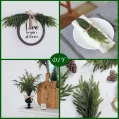 Kf S894501c4f3874058aba2a0d5b7ad24b2l 18inch Christmas Norfolk Pine Branches Artificial Xmas Stems Greenery Stem Real Touch Greenery Diy Pine Branches