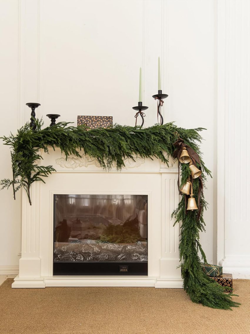 Huchen 9ft Handmade Christmas Garland Artificial Norfolk Pine Needles Greenery Seasonal Garland Tv Cabinet Winter Holiday Indoor Outdoor Decoration 68844a14 1849 46ca 9c11 Ad12ada48076.10a2be463169eaa