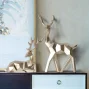 Kf S160d6a349f9c420a99a053555d9d944ei Resin Deer Statue Home Decor Figurines Reindeer Sculpture Deer Decor Scandinavian Home Living Room Decoration Tabletop