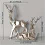 Kf S01f067c6b6e84b61a5ef8972d902b7b9m Resin Deer Statue Home Decor Figurines Reindeer Sculpture Deer Decor Scandinavian Home Living Room Decoration Tabletop