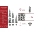 Kf Sd3d4388115a1449e96d7a149909ca82ah Flocked Pine Trees Set 3 Pack Galvanized Buckets 3 4 5ft Realistic Snowy Branches Christmas Holiday