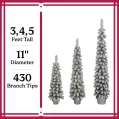 Kf S955e2d674e7d4bdf81fcbcc86468ba68b Flocked Pine Trees Set 3 Pack Galvanized Buckets 3 4 5ft Realistic Snowy Branches Christmas Holiday