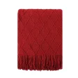 Kf S39227627056f4e5382db2570f2e1022b8 Inyahome Christmas Decor Red Throw Blanket With Fringe Geometric Bed Burgundy Throw Winter Decorative Large Throw