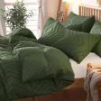 Kf S25f731d993fb49d2b0e9400eced10961p Olive Green Duvet Cover King Size 3pc Boho Tufted Microfiber Bedding Comforter Cover Set All Season