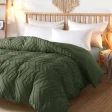 Kf Sf0d47a9590e2402cb5f24246b6e19f930 Olive Green Duvet Cover King Size 3pc Boho Tufted Microfiber Bedding Comforter Cover Set All Season