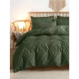 Kf S85957ded3385414a9f608e175f713b0ah Olive Green Duvet Cover King Size 3pc Boho Tufted Microfiber Bedding Comforter Cover Set All Season