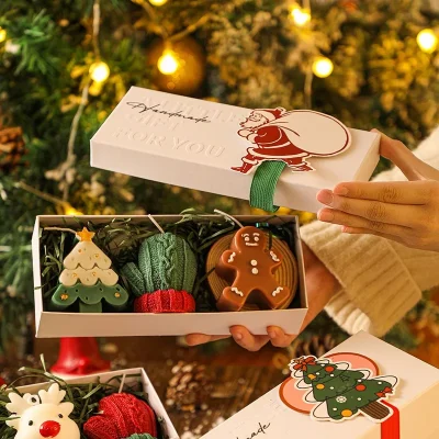 Kf S4b11b30dc283451584a49368a1a41e81t Christmas Scented Candles Gingerbread Man Christmas Tree Fragrance Ornament Elk Shaped Gift Box Set New Years