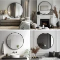 Kf Sb772eaff1c0742e3afeff3f421892ce96 Black Round Mirror Round Mirror 24 Inch Black Circle Mirror Metal Frame Round Wall Mounted Mirrors