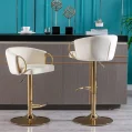 Kf Sec48cbbda32041a0b06395f8847fccc3k Bar Stools Set Of 4 Modern Adjustable Swivel Counter Height Bar Stool With Back And Gold